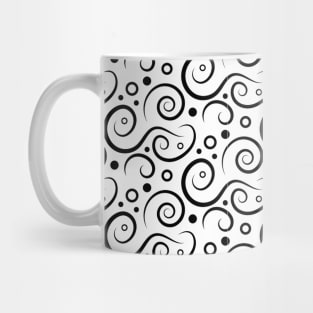 Black and white spiral seamless pattern Mug